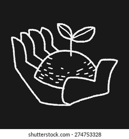 Environmental protection concept; Protect our forests and ecological plant; doodle