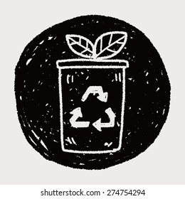 Environmental protection concept; Protect our forests and ecological plant; doodle