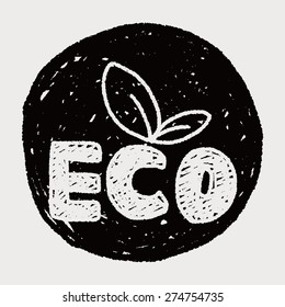 Environmental protection concept; Protect our forests and ecological plant; doodle