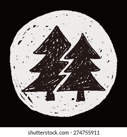 Environmental protection concept; Protect our forests and ecological plant; doodle