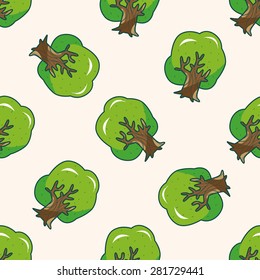 Environmental protection concept ; Protect our for, cartoon seamless pattern background