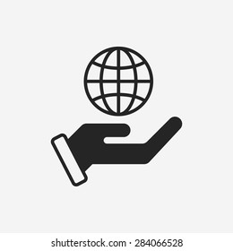 Environmental protection concept protect our planet icon