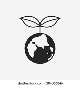 Environmental protection concept protect our planet icon