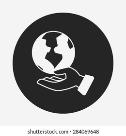 Environmental protection concept protect our planet icon