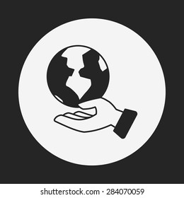 Environmental protection concept protect our planet icon