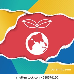 Environmental protection concept protect our planet icon