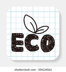 Environmental protection concept; Protect our forests and ecological plant; doodle