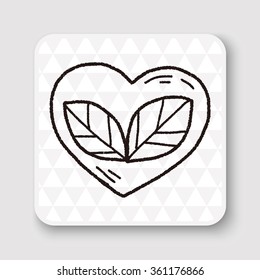 Environmental protection concept; Protect our forests and ecological plant; doodle