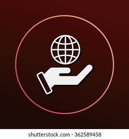 Environmental protection concept protect our planet icon