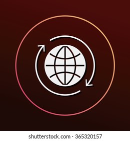 Environmental protection concept protect our planet icon