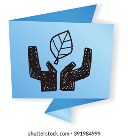 Environmental protection concept; Protect our forests and ecological plant; doodle