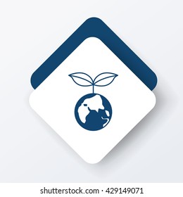 Environmental protection concept protect our planet icon