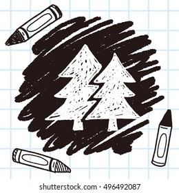 Environmental protection concept; Protect our forests and ecological plant; doodle