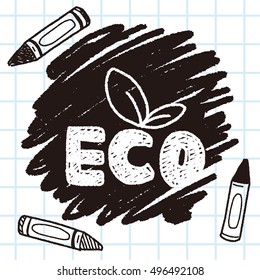 Environmental protection concept; Protect our forests and ecological plant; doodle