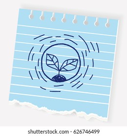 Environmental protection concept; Protect our forests and ecological plant; doodle