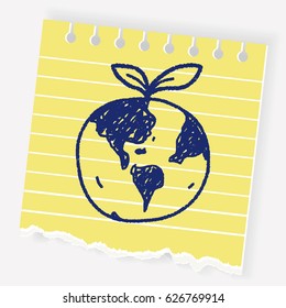 Environmental protection concept; Protect our environment, protect our planet; doodle