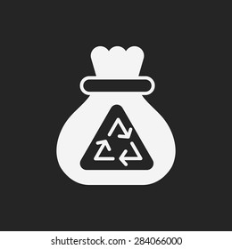 Environmental protection concept recycled garbage icon
