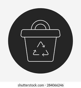 Environmental protection concept recycled garbage line icon