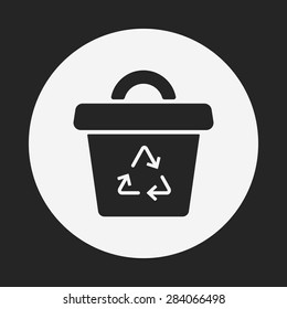 Environmental protection concept recycled garbage icon