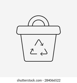 Environmental protection concept recycled garbage line icon