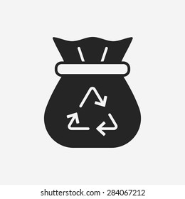 Environmental protection concept recycled garbage icon
