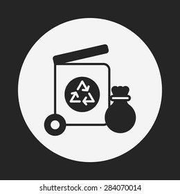 Environmental protection concept recycled garbage icon