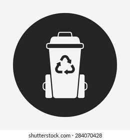 Environmental protection concept recycled garbage icon