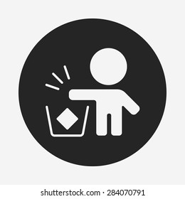 Environmental protection concept recycled garbage icon