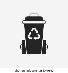 Environmental protection concept recycled garbage icon