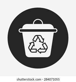 Environmental protection concept recycled garbage icon