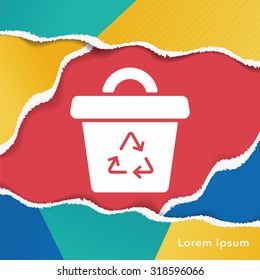 Environmental protection concept recycled garbage icon