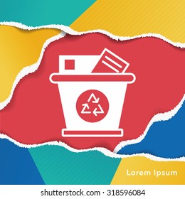 Environmental protection concept recycled garbage icon