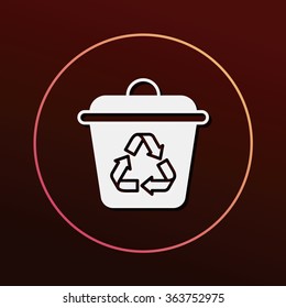 Environmental protection concept recycled garbage icon