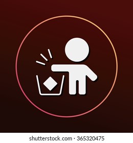 Environmental protection concept recycled garbage icon