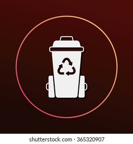 Environmental protection concept recycled garbage icon