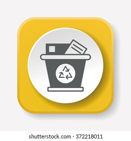 Environmental protection concept recycled garbage icon