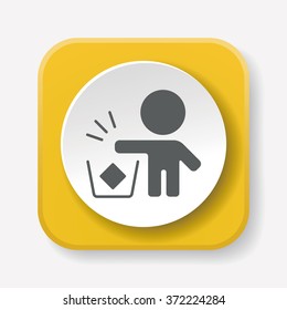 Environmental protection concept recycled garbage icon