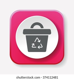 Environmental protection concept recycled garbage icon