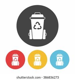 Environmental protection concept recycled garbage icon