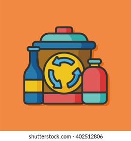 Environmental protection concept recycled garbage icon