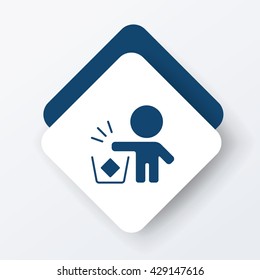 Environmental protection concept recycled garbage icon
