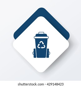 Environmental protection concept recycled garbage icon