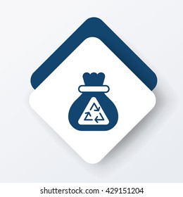 Environmental protection concept recycled garbage icon