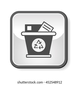 Environmental protection concept recycled garbage icon