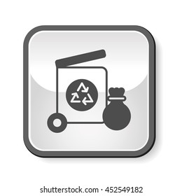 Environmental protection concept recycled garbage icon
