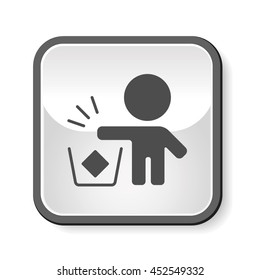 Environmental protection concept recycled garbage icon