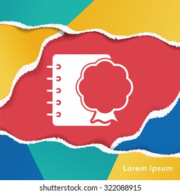 Environmental protection concept recycled paper icon