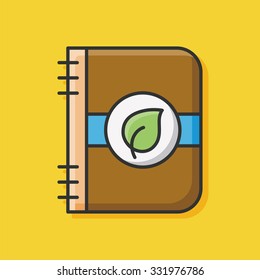 Environmental protection concept recycled paper notebook icon
