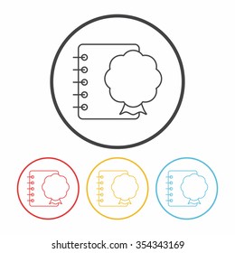 Environmental protection concept recycled paper line icon