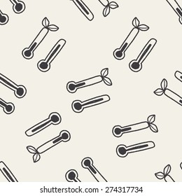 Environmental protection concept; Saving energy to protect our environment; doodle seamless pattern background